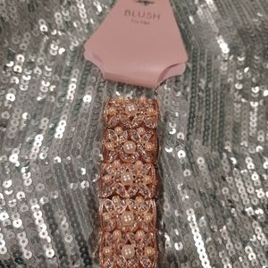 Rose gold & pearl bracelet